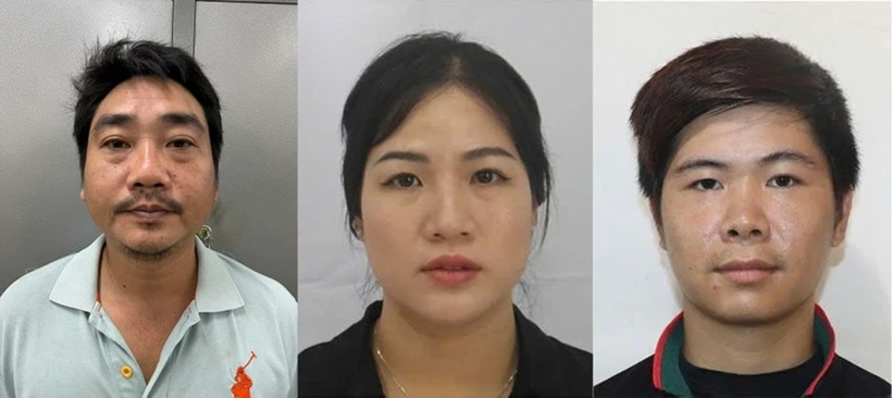 Long, Phước và Long tại&nbsp;cơ quan điều tra. Ảnh: Pháp luật TP.HCM