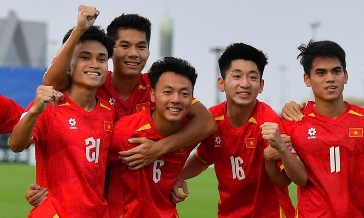 Vượt qua U23 UAE ở tứ kết Giải U23 châu Á 2026, U23 Việt Nam tiến vào bán kết. Ảnh: VTC News