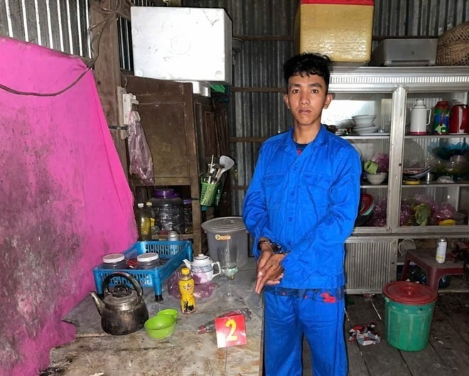 Đối tượng Nguyễn Văn Vũ bị khởi tố bị can và tạm giam về hành vi cướp tài sản. Ảnh: Lao động