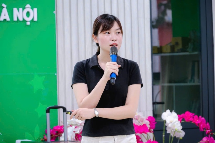 Cô Đoàn Thùy Anh, Giáo viên tiếng Anh Trường Liên Cấp Lômônôxốp Tây Hà Nội. Ảnh: Đại biểu nhân dân.