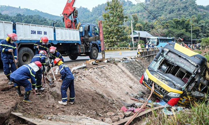 Hiện trường vụ tai nạn. Ảnh: VTC News.