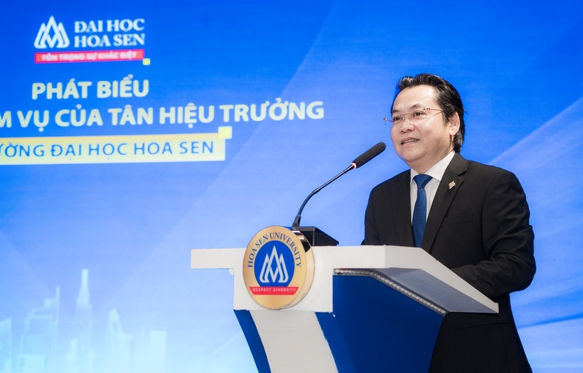PGS.TS Nguyễn Hữu Huy Nhựt - tân Hiệu trưởng Trường Đại học Hoa Sen. Ảnh: Tiền phong
