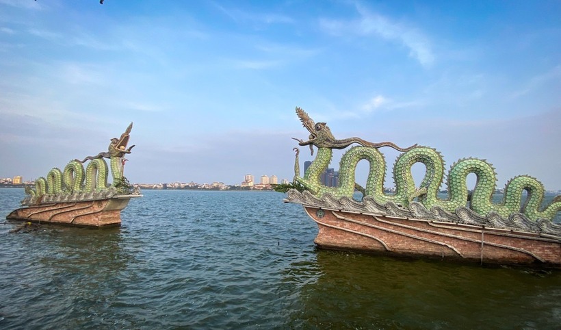 Vị trí 2 con rồng Hồ Tây ở đâu, ở đường nào?