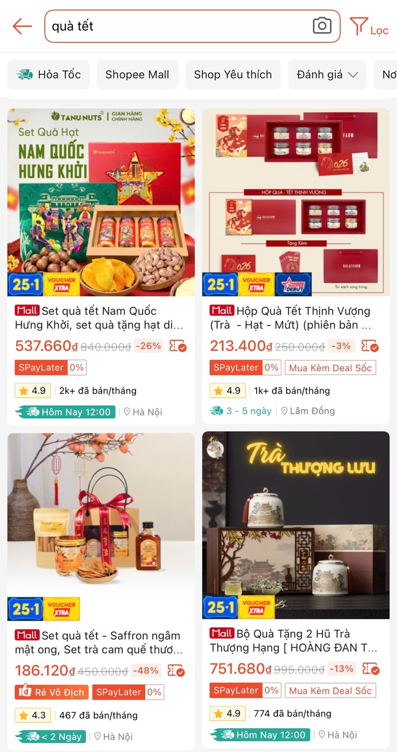 Nhiều gian hàng ghi nhận lượng đơn tăng nhanh trong thời gian ngắn.