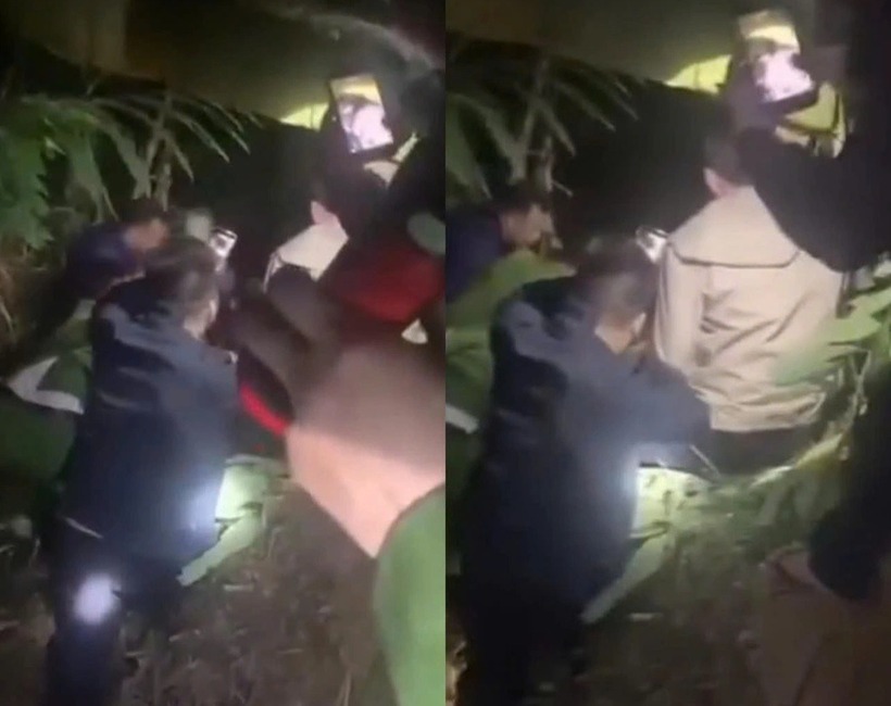 Lực lượng chức năng tìm kiếm bé gái. (Ảnh: Dân trí)