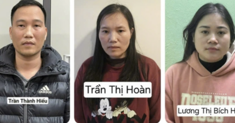 Một số&nbsp; bị cáo trong đường dây. (Ảnh: Bộ Công an)