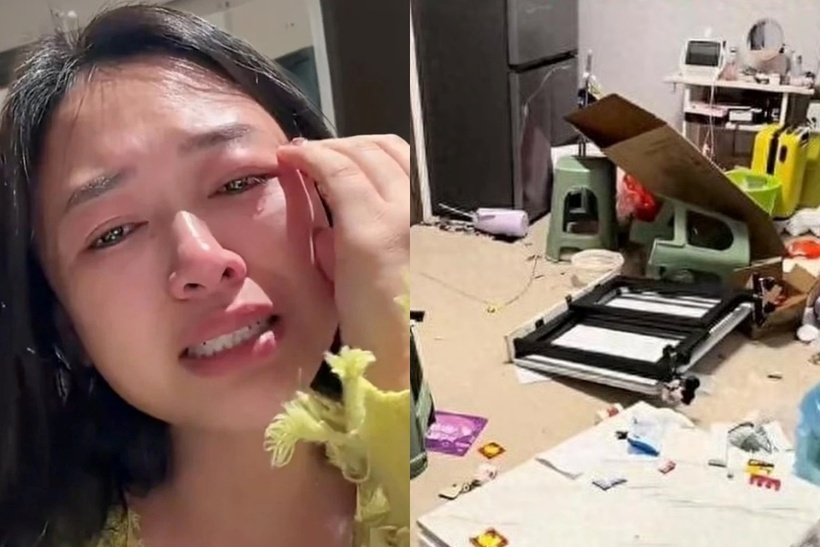 Đoạn video ghi lại cảnh người chồng nổi cơn thịnh nộ, đập phá đồ đạc vì vợ tự ý mua máy rửa bát giá 5,6 triệu đồng gây xôn xao mạng xã hội Trung Quốc. Ảnh: 163