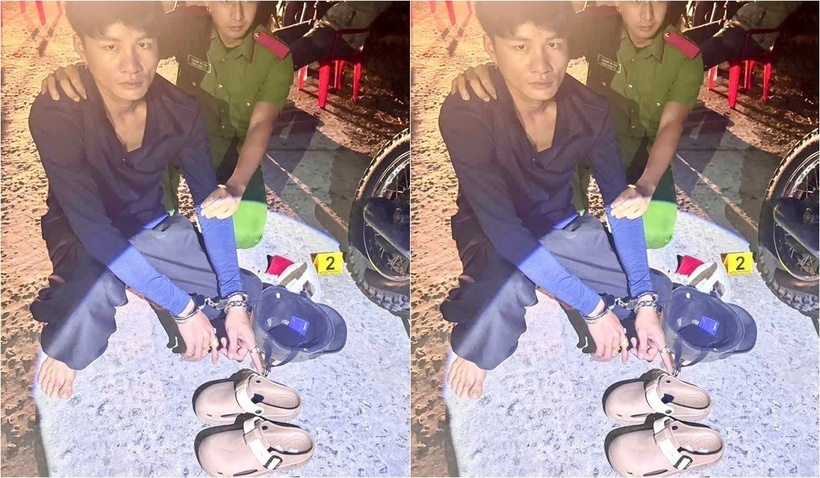 Đối tượng cùng tang vật. Ảnh: Công an tỉnh An Giang.