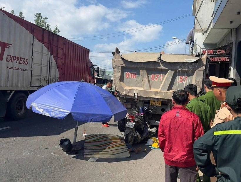 Hiện trường vụ tai nạn. Ảnh: Báo Xây dựng.