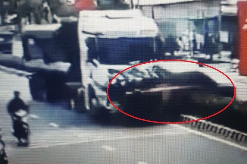 Hiện trường vụ tai nạn. Ảnh: Báo Tiền phong.