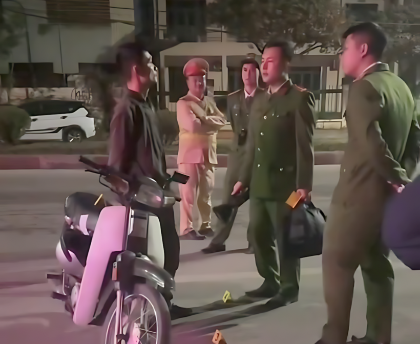 Cơ quan Công an làm việc tại nơi xảy ra sự việc. Ảnh CACC