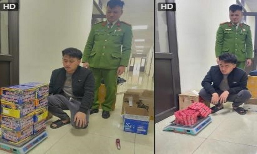 Đối tượng Nguyễn Văn Thắng và tang vật thu giữ. Ảnh: Công an TP Hải Phòng.