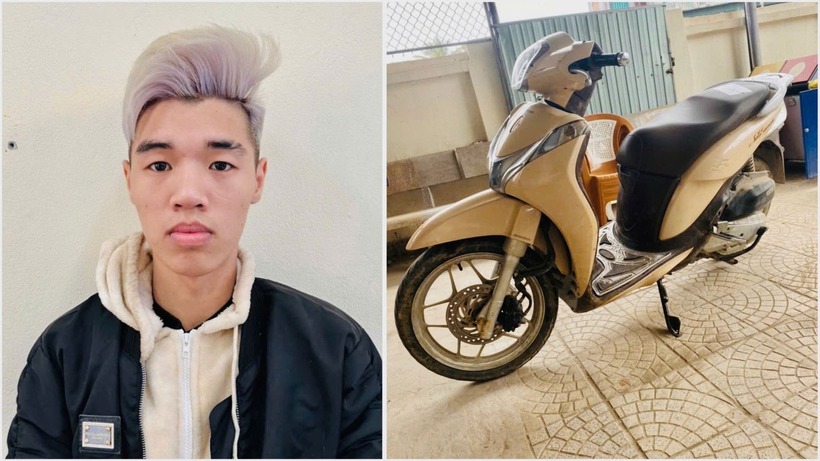 Bắt đối tượng Lương Tiến Đạt và tang vật. (Ảnh: Công an tỉnh Thanh Hóa)