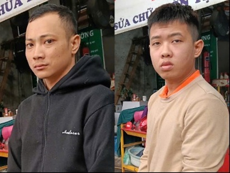 Hai đối tượng bị bắt giữ. Ảnh: Công an TP Hà Nội.