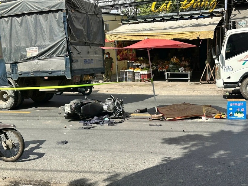 Hiện trường vụ tai nạn. Ảnh: Báo Xây dựng.