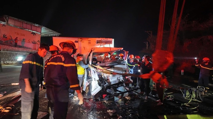 Hiện trường vụ tai nạn. Ảnh: Báo Tiền phong.