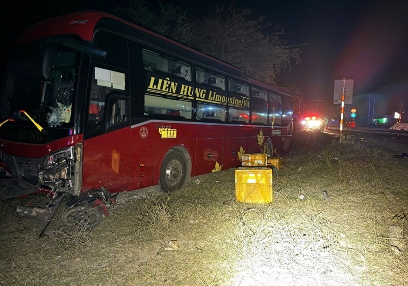 Hiện trường vụ tai nạn. Ảnh: Báo Công an Nhân dân.