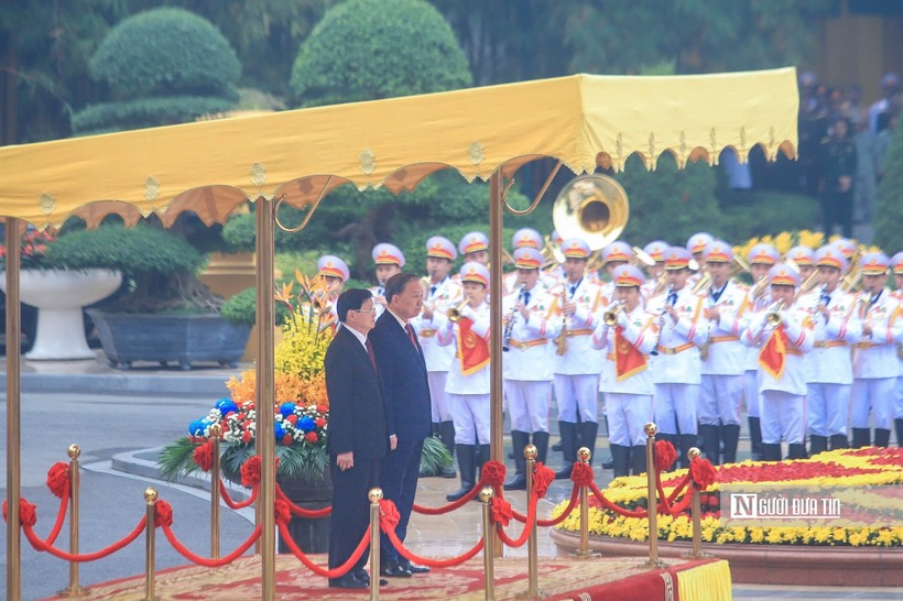 Tổng Bí thư Tô Lâm chủ trì lễ đón trọng thể Tổng Bí thư, Chủ tịch nước Lào - 12