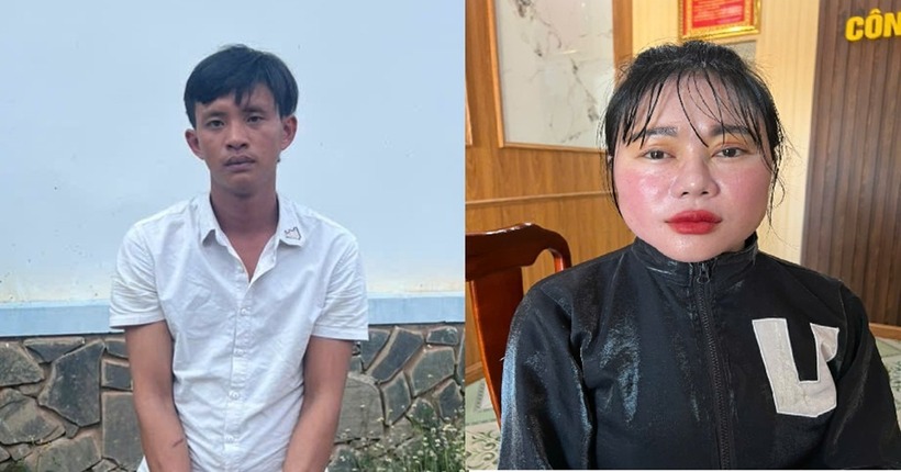 Hai đối tượng Bùi Văn Tiến và Trần Thị Hằng. (Ảnh: Công an tỉnh Đồng Nai)