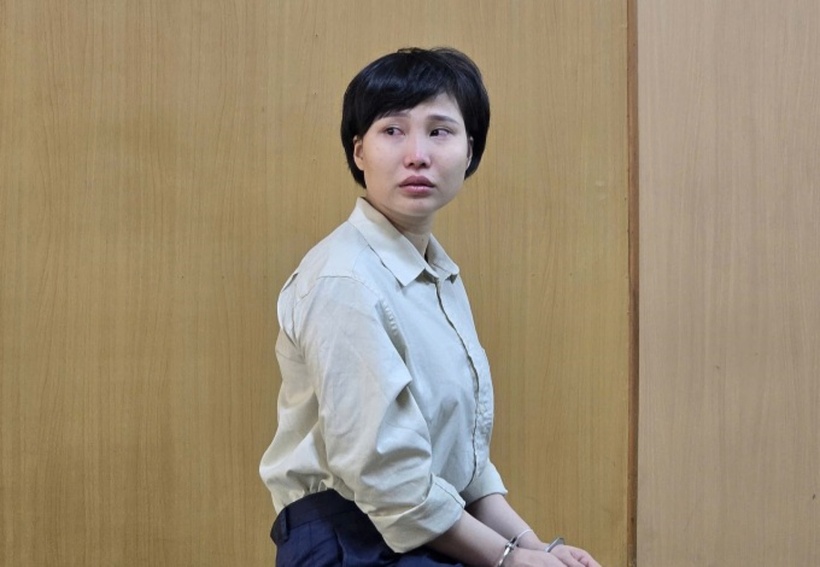 Bị cáo Phan Thị Mộng Quyền tại tòa hôm nay. (Ảnh: VnExpress)