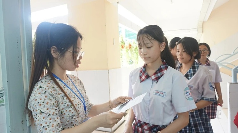 Học sinh tham dự kỳ thi lớp 10 năm học 2025-2026. Ảnh: PLO