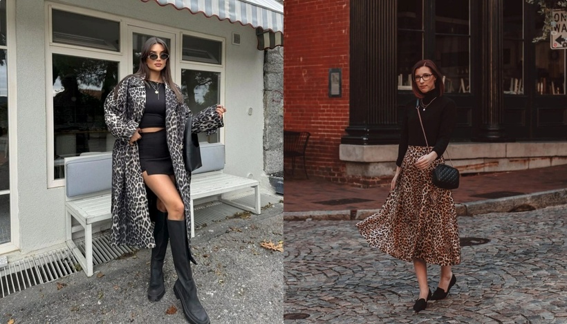 Chi tiết da báo giúp trang phục mang hơi hướm hoài cổ và mạnh mẽ hơn.