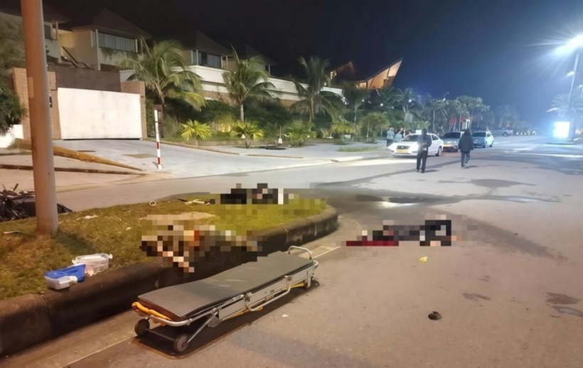 Hiện trường vụ việc 3 người tử vong và 2 người bị thương nặng. (Ảnh: Người lao động)