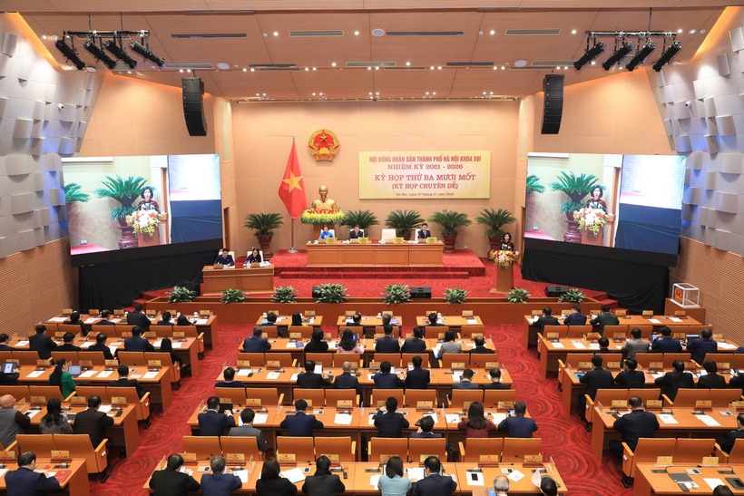 Toàn cảnh kỳ họp 31 HĐND Thành phố (Ảnh: HĐND).