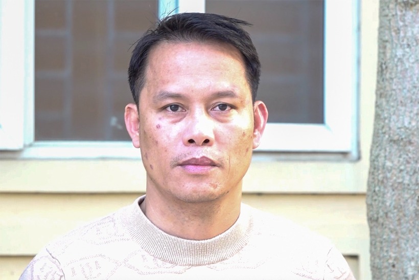 Nghi can Văn Anh tại cơ quan điều tra. (Ảnh: Công an tỉnh Nghệ An)