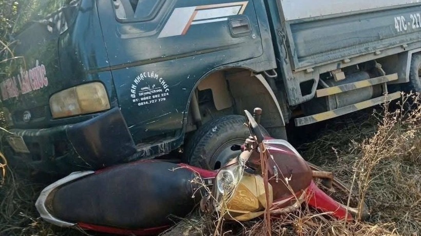 Hiện trường vụ tai nạn. Ảnh: PLO.