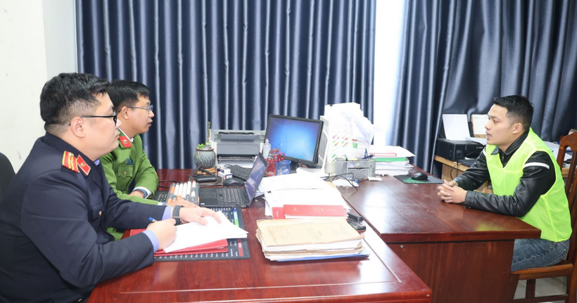 Đối tượng Nguyễn Văn Quyền tại cơ quan Công an tỉnh Bắc Ninh.