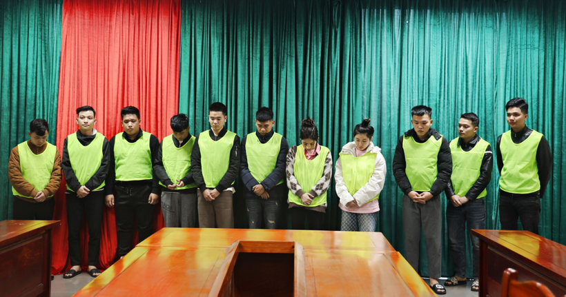 Các đối tượng tại Cơ quan Công an tỉnh Bắc Ninh.