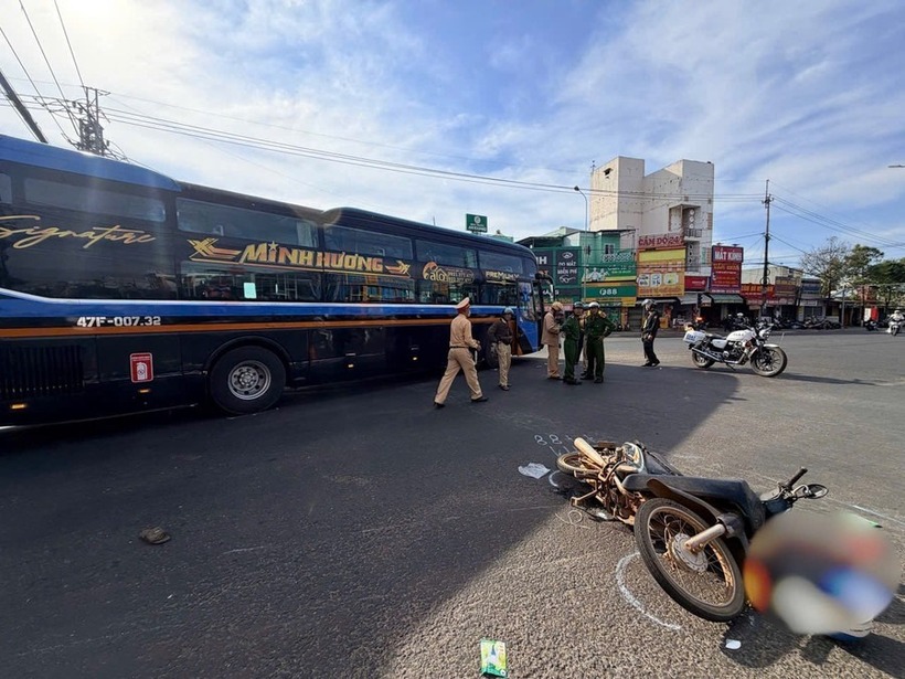 Hiện trường vụ tai nạn. Ảnh: Báo Gia Lai.