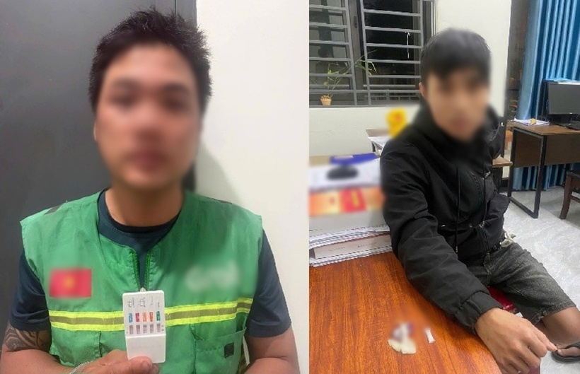 Hai đối tượng trong đường dây buôn ma túy của nữ quái H.T.T.B. Ảnh: Công an Đà Nẵng