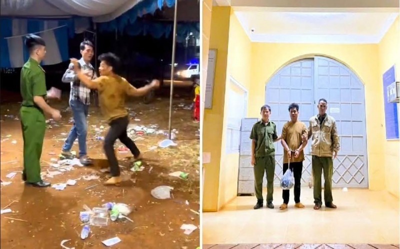 Phương lúc bị bắt giữ. Ảnh: Công an nhân dân.