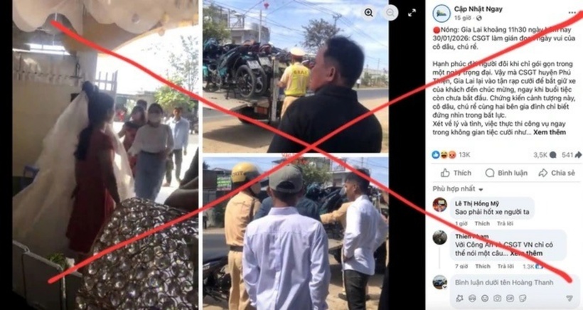 Thông tin sai sự thật trên Facebook. Ảnh: NLĐ.