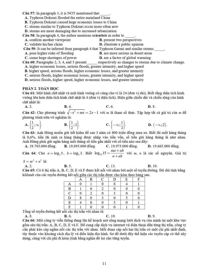 Đại học Quốc gia TP.HCM công bố đề thi mẫu bài thi đánh giá năng lực 2026 - 9