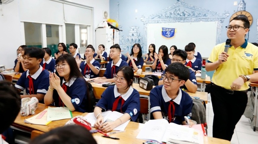 Một tiết học của học sinh lớp 9 năm học 2025 - 2026 ở TP.HCM. Ảnh: Tuổi trẻ Online