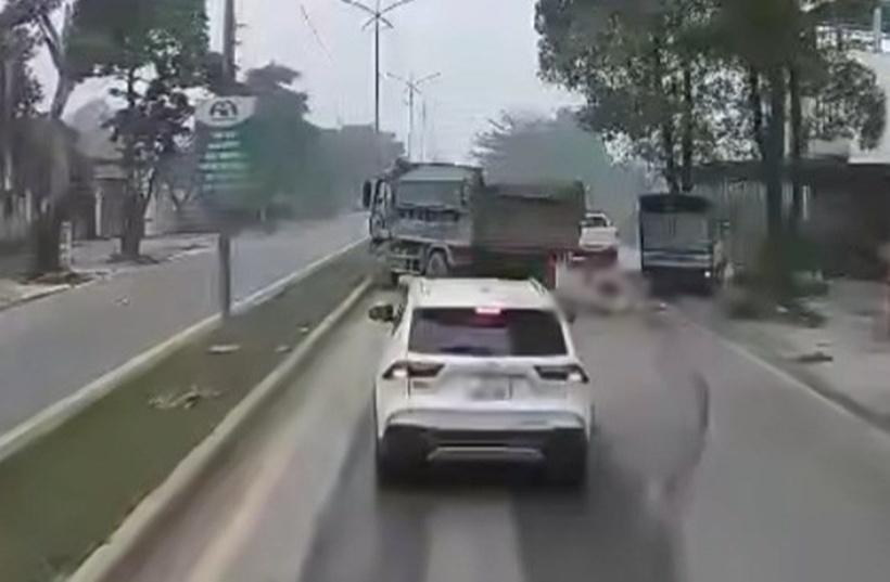 Hiện trường vụ tai nạn. Ảnh: Lao động