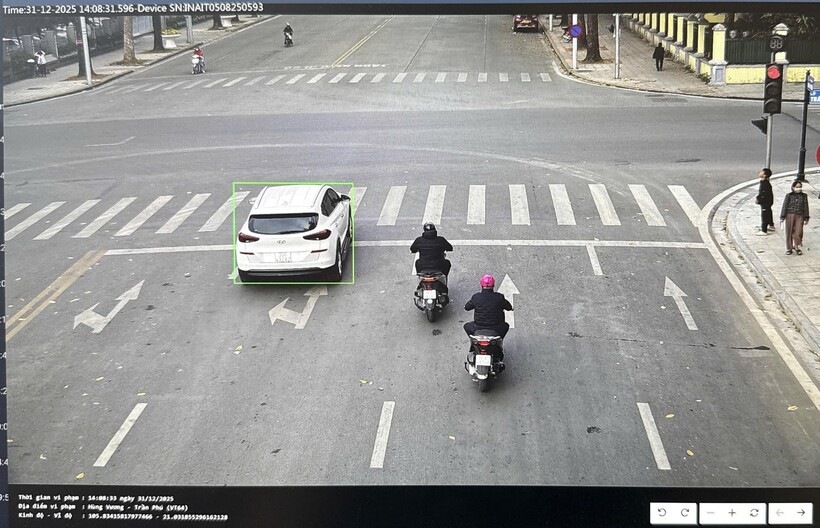 Vi phạm được phát hiện qua Camera AI.