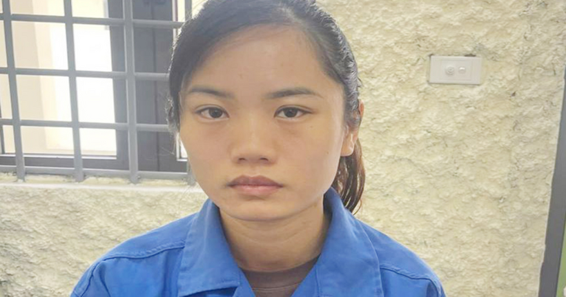 Nguyễn Thị Mai Hương tại cơ quan công an. (Ảnh: BN)