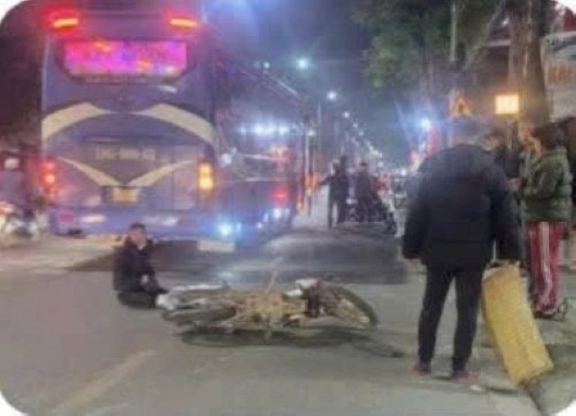 Hiện trường vụ tai nạn. Ảnh: Báo Lao động.