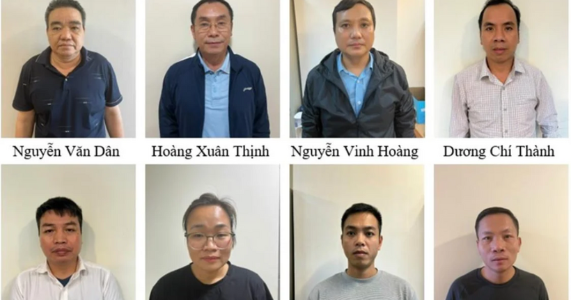 Một số bị can trong vụ án.( Ảnh: Bộ Công an)