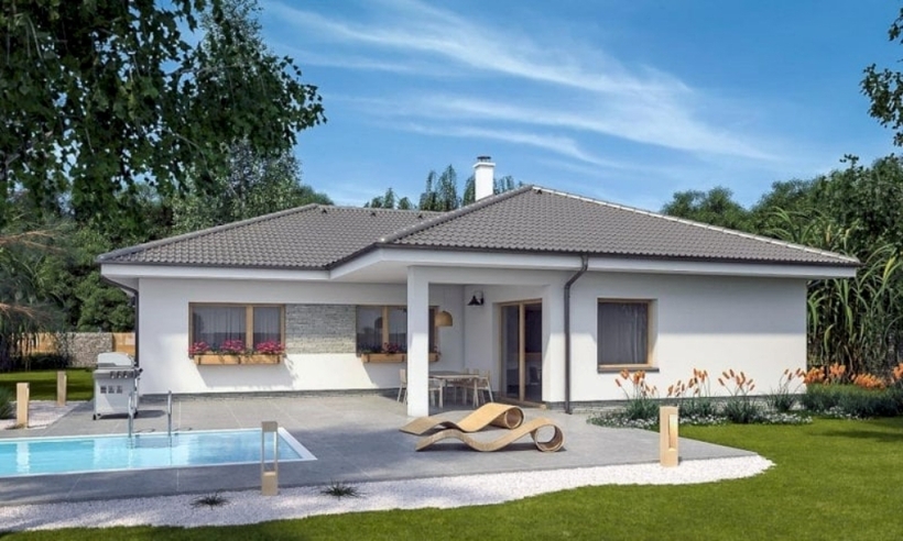 Mẫu nhà cấp 4 chữ L đẹp - 6