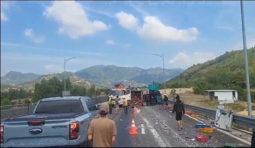 Hiện trường vụ tai nạn. Ảnh: Dân Trí.