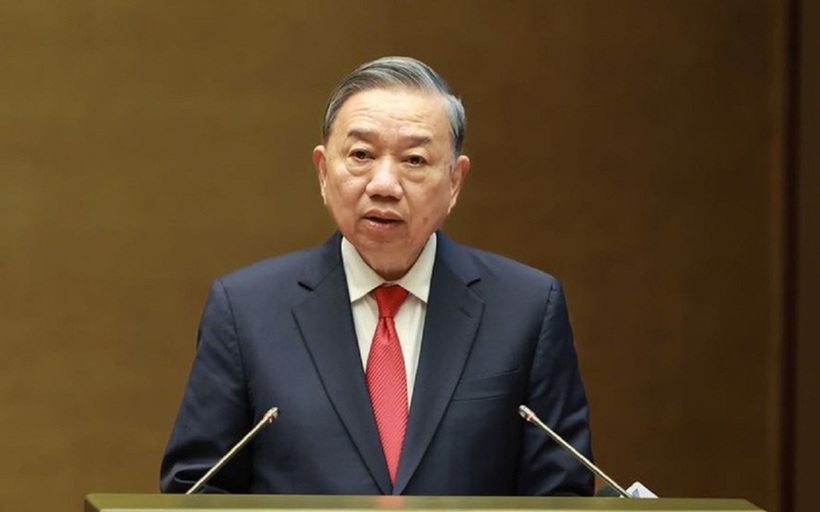 Tổng Bí thư Tô Lâm phát biểu tại Hội nghị toàn quốc nghiên cứu, học tập, quán triệt và triển khai thực hiện Nghị quyết Đại hội XIV của Đảng - Ảnh: VGP.