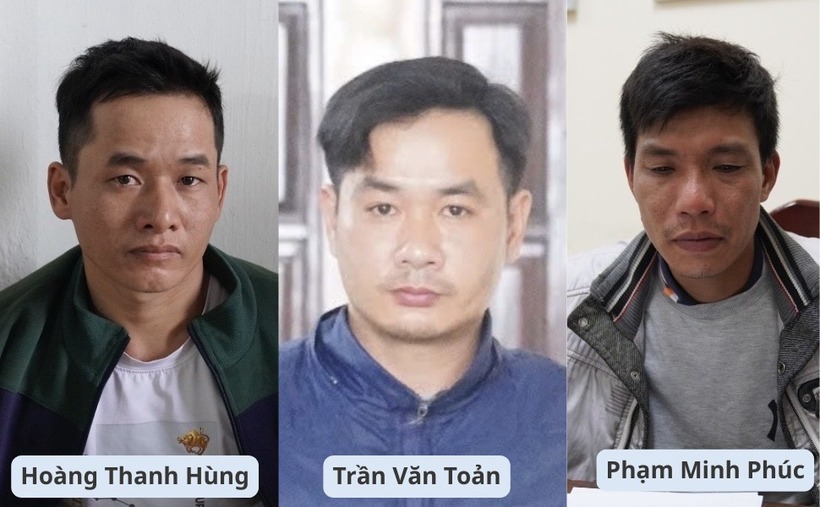 Những đối tượng trong băng nhóm trộm chó vừa bị Công an tỉnh Gia Lai triệt phá. Ảnh: Công an tỉnh Gia Lai.