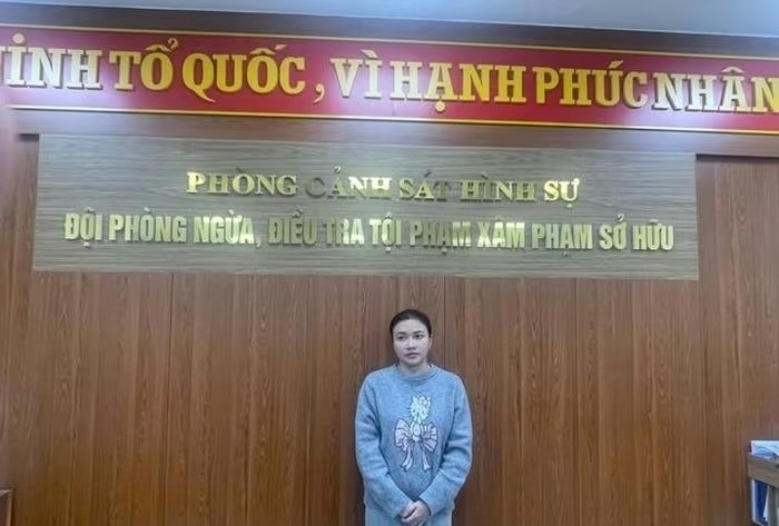 Công an thành phố Hải Phòng vừa khởi tố Phạm Ngân Trang về tội lừa đảo chiếm đoạt tài sản. Ảnh: Báo Hải Phòng