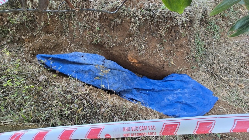 Vị trí chiếc xe máy được giấu. Ảnh: Vietnamnet