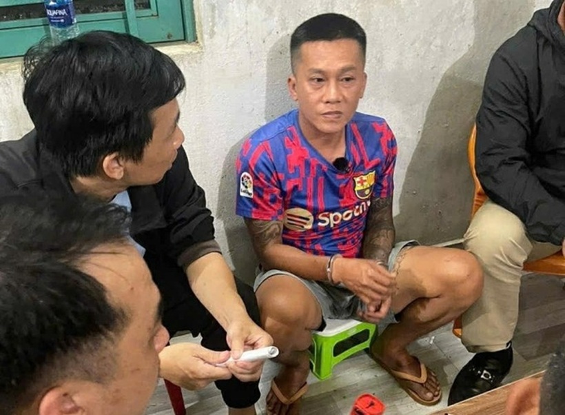 Đối tượng Phạm Anh Tài thời điểm bị bắt. Ảnh: Bảo vệ Pháp luật